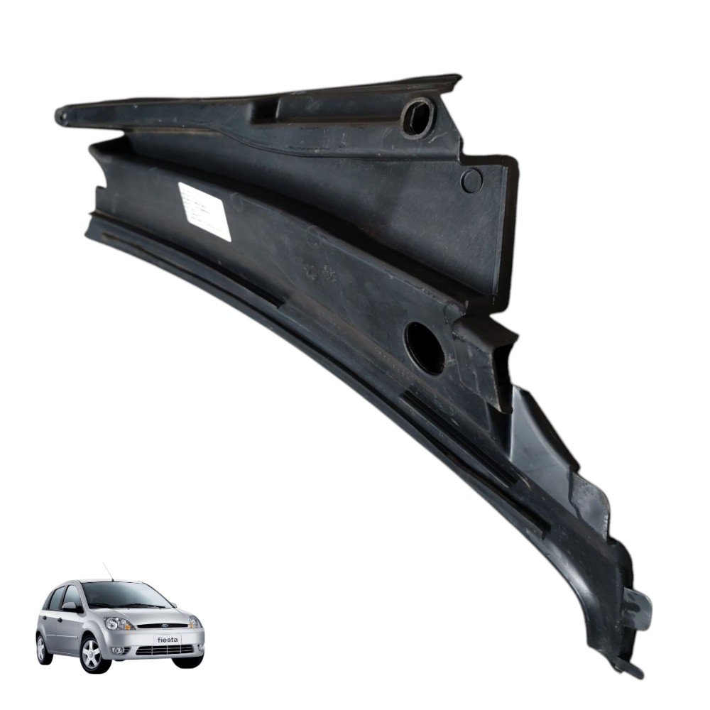 Grade Churrasqueira Esquerda Ford Fiesta 2003 2004 2005 2006 Preto Plástico 1