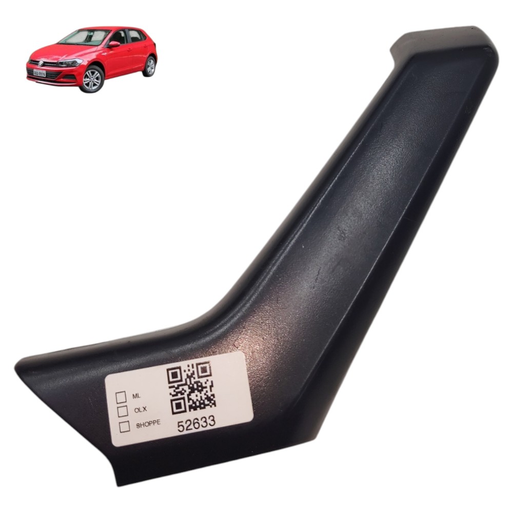 Moldura puxador porta traseira esquerda VW Polo 2018 2019 20 1