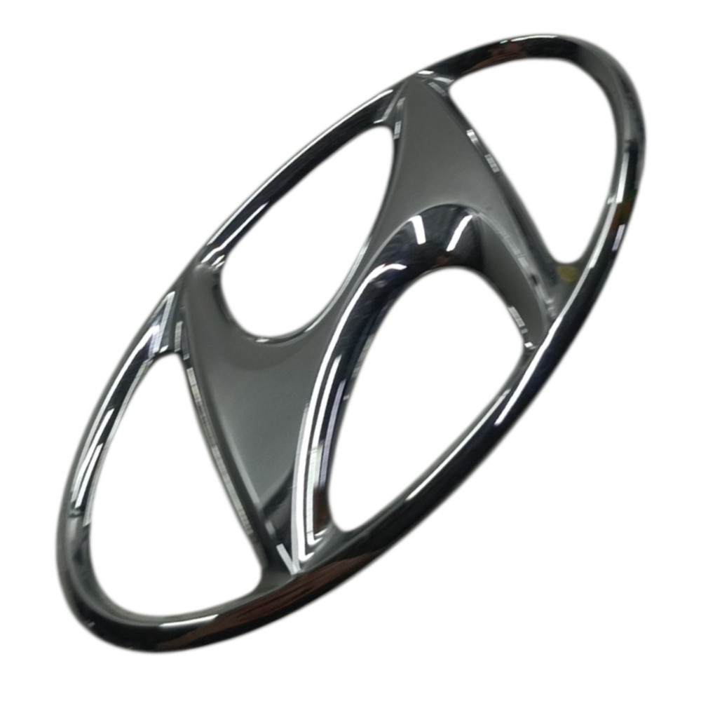 Emblema Parachoque Dianteiro Hyundai X35 2013 2014 2015 Prateado 2