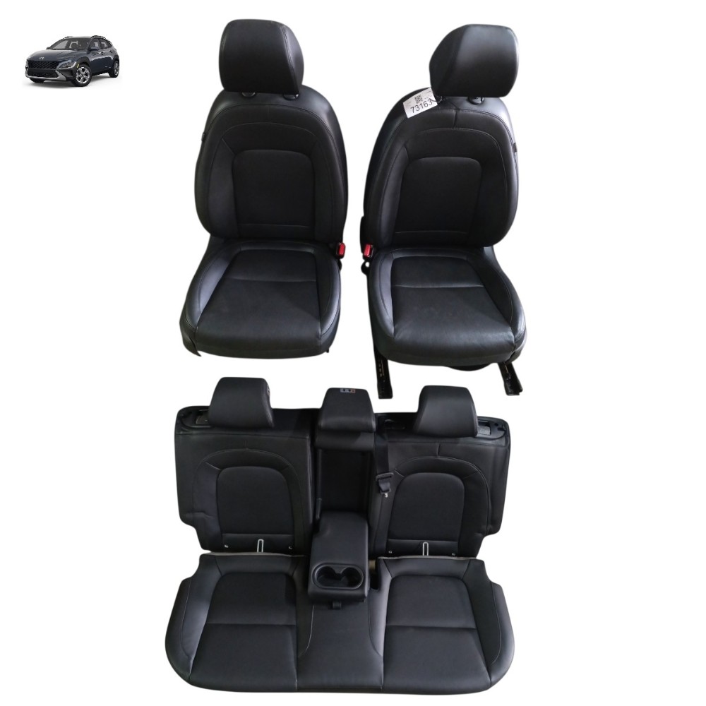 Jogo Banco Couro Hyundai Kona 2023 2024 Preto