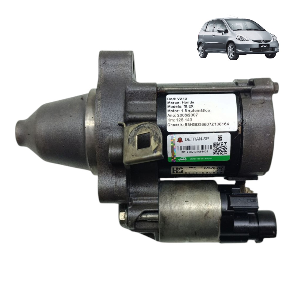 Motor Arranque Partida Honda Fit 1.5 Aut 2008 2007 2006 2005 1