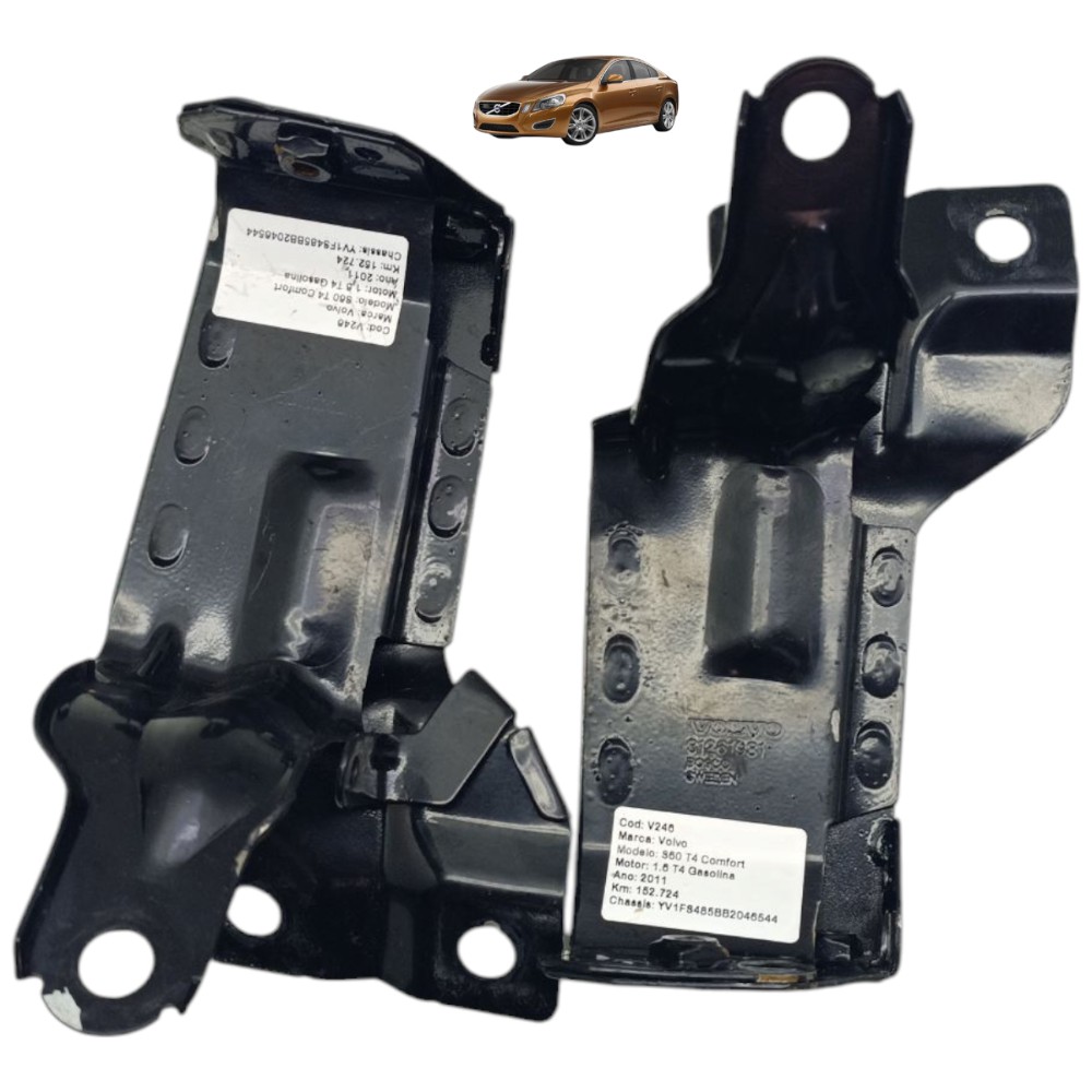 Par Suporte Travessa Inferior Radiador Volvo S60 2011 2012 1