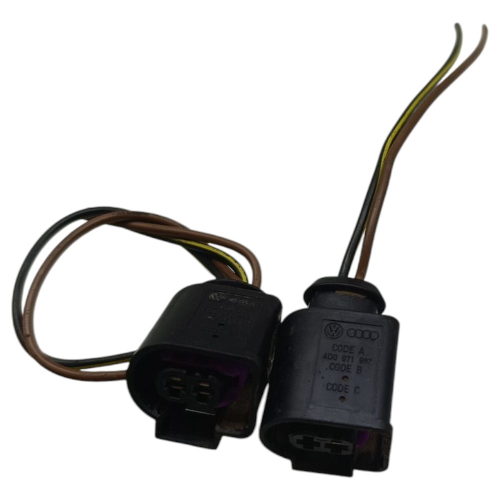 Par Plug Conector Buzina Dupla Vw Polo 1.6 2008 2009 2010 4