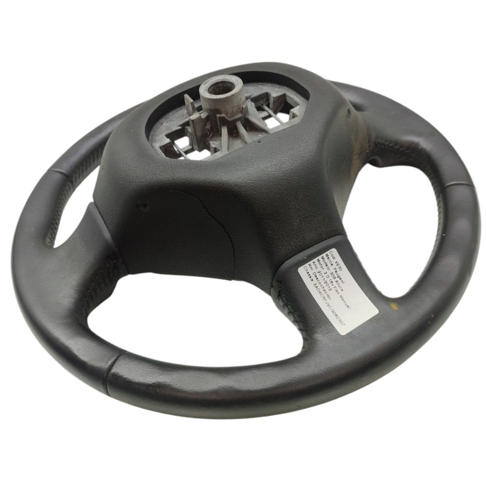 Volante Direção Peugeot 308 2011 2012 2013 2014 Com Desgaste Preto 3