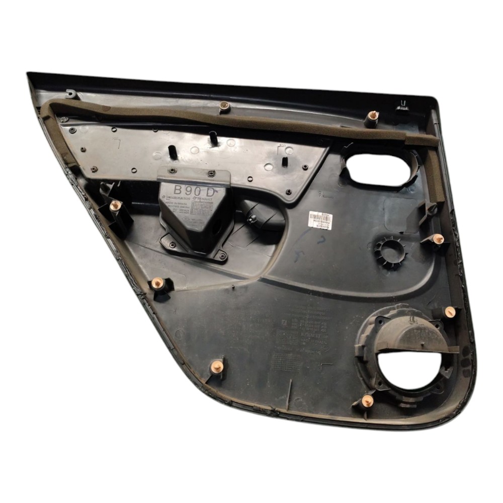 Forro Porta Traseira Direita Renault Sandero Stepway 2014 Cinza Com Detalhe Marrom 5