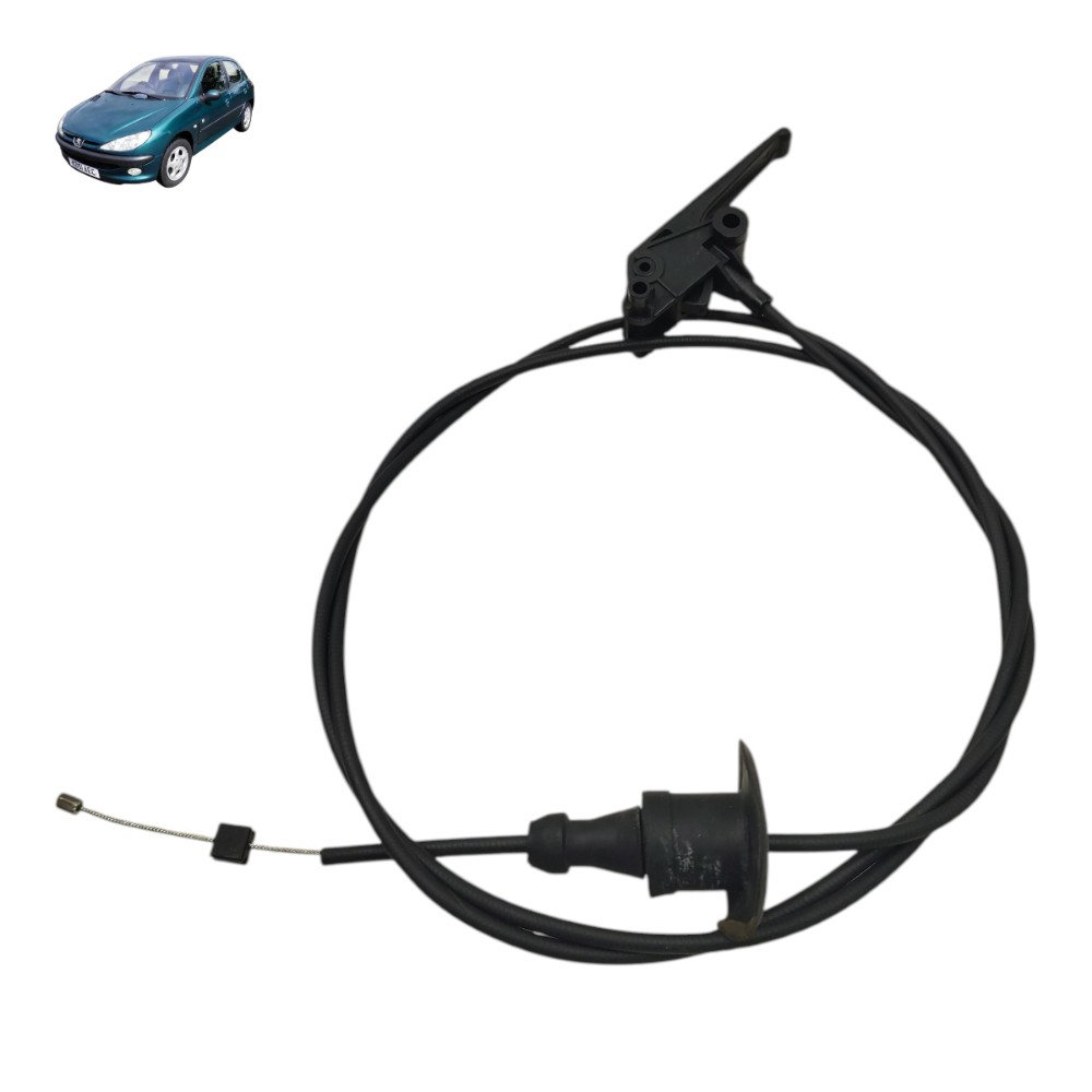 Alavanca cabo abertura capô peugeot 206 2001 2002 2003 2004 1