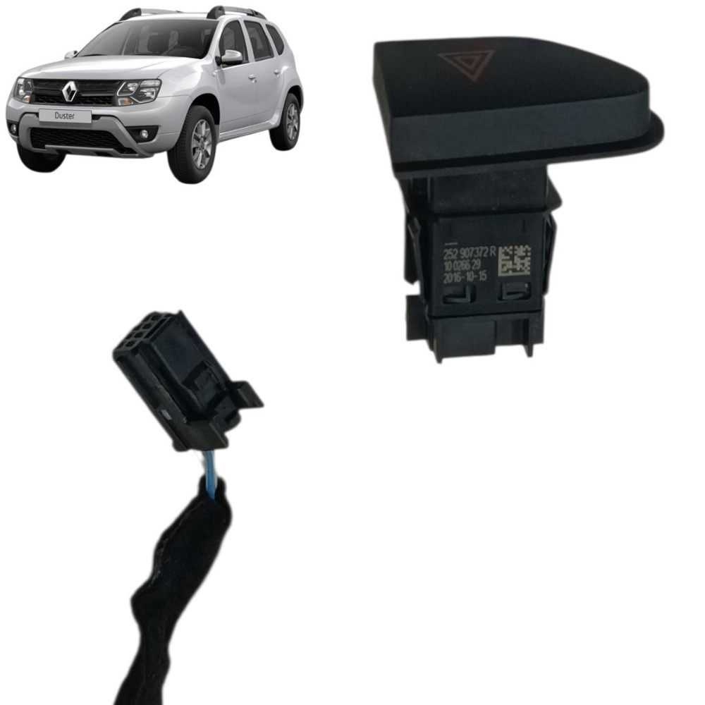 Botão pisca alerta Renault Duster 2014 até 2020