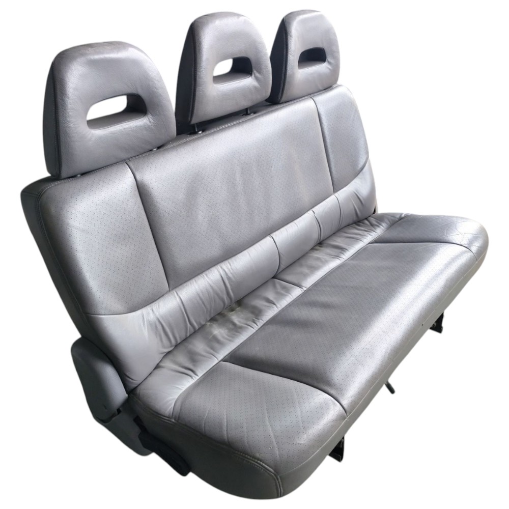 Banco Couro Traseiro Chrysler Grand Caravan 2000 01 7 Lugar Cinza 4