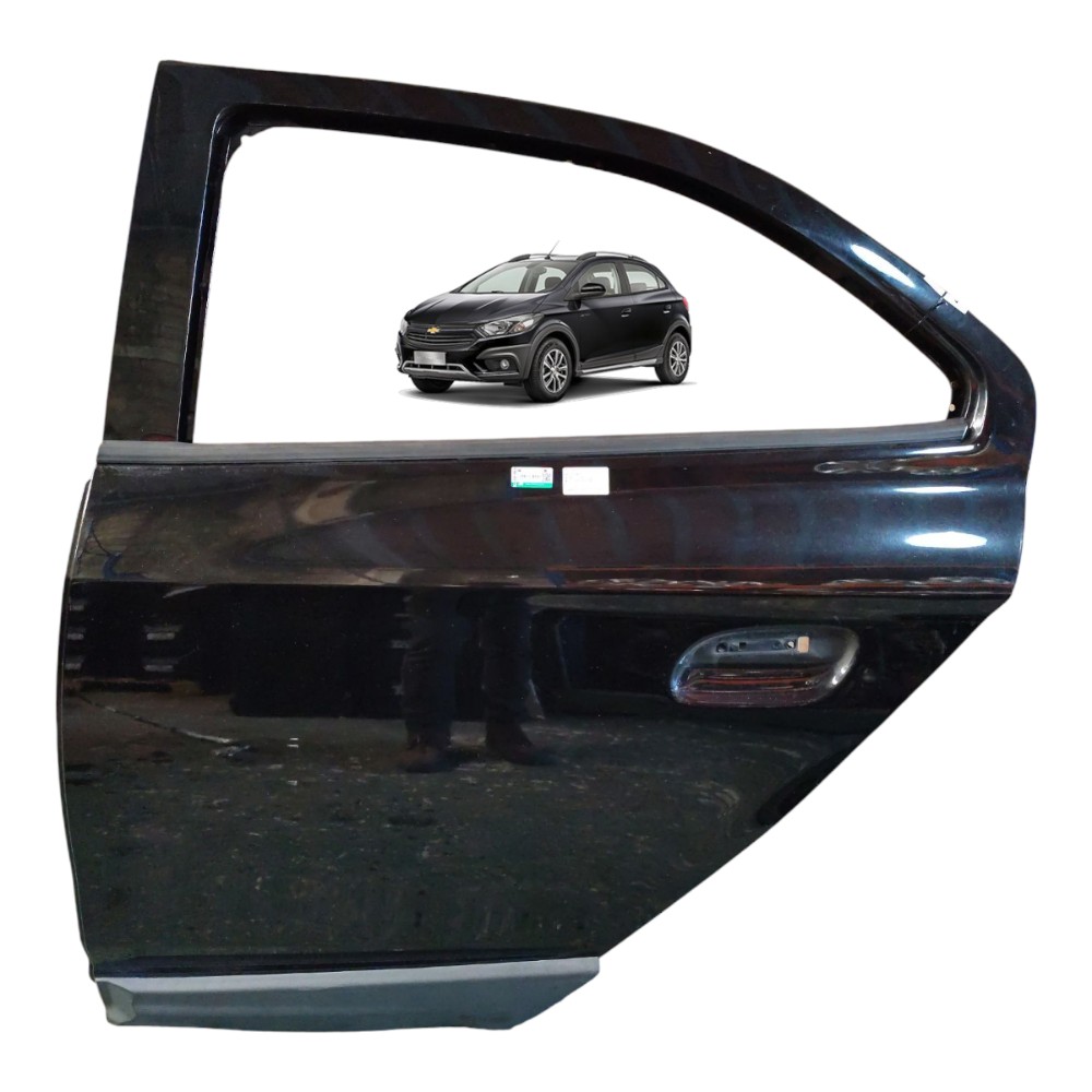Porta Traseira Esquerda Gm Onix Activ 2017 2018 Com Friso Traseira Esquerdo Preto 1
