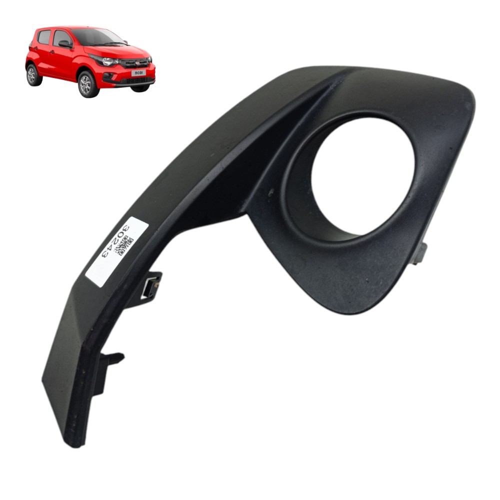 Moldura Farol Milha Direito Fiat Mobi 2017 2018 2019 2020 21 Preto Direito 1