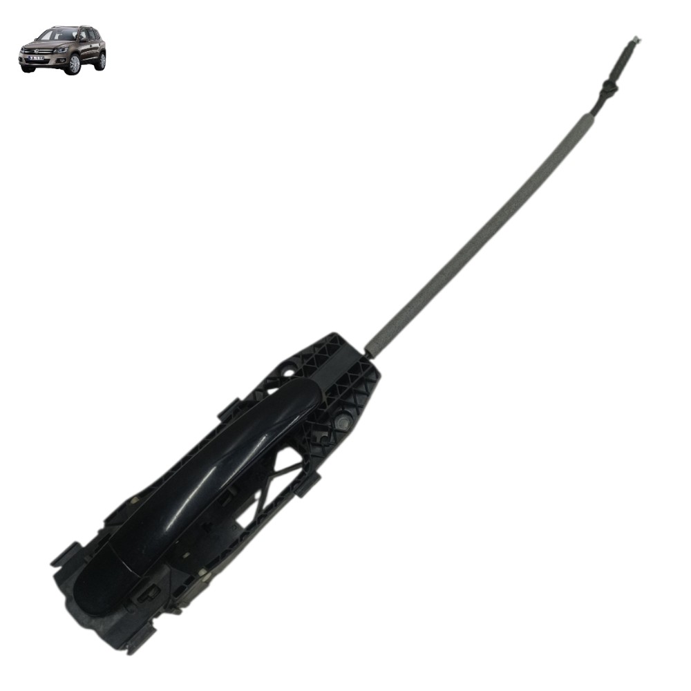 Maçaneta Externa Traseira Direita Vw Tiguan 2011 2012 2013 Preto Traseira 1