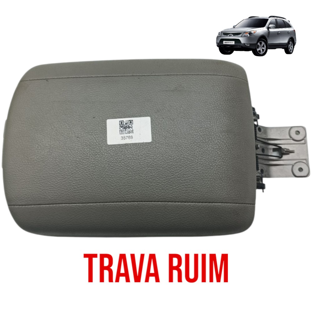 Apoio Braço Console Central Hyundai Veracruz 2008 Trava Ruim Cinza 1