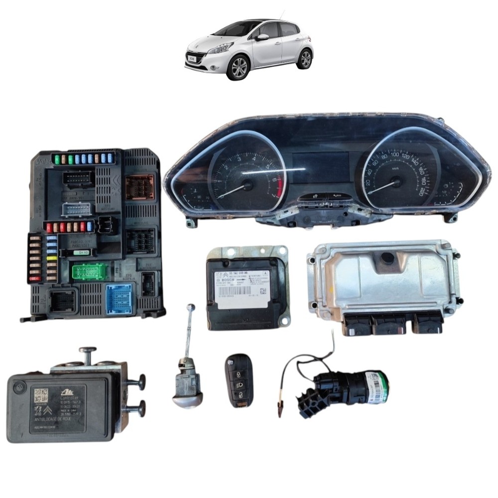 Kit Code Módulo Injeção Peugeot 208 1.6 16v Manual 2014 2015 1