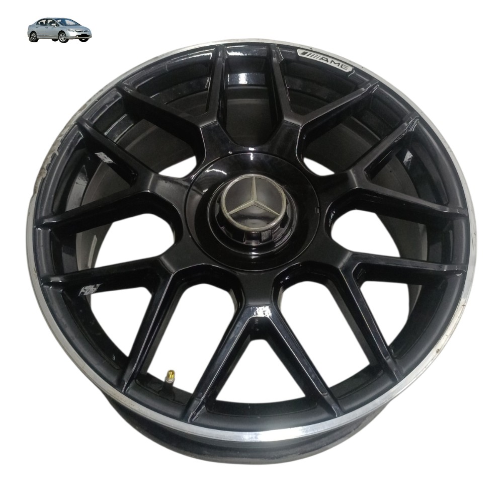 Roda Aro 19 5×112 Mercedes c230 2004 Detalhe Preto 1