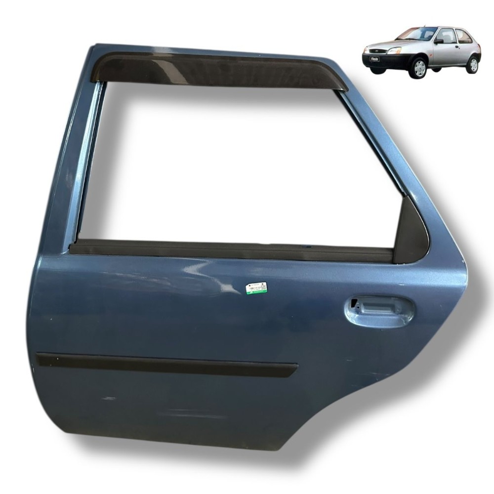 Porta Traseira Esquerda Ford Fiesta 1997 1998 1999 2000 2003 Traseira Esquerdo Azul 1