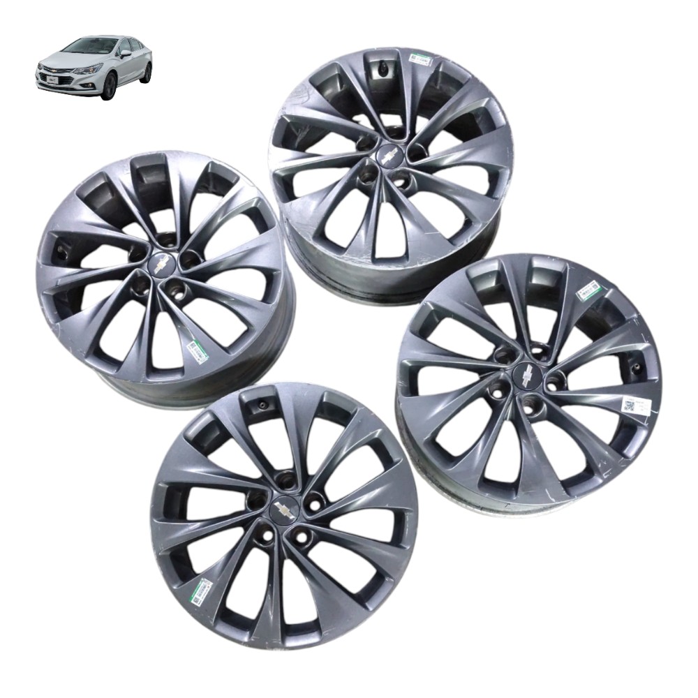 Jogo Roda Aro 17 5×105 Gm Cruze Tracker 2016 2017 Com Riscos