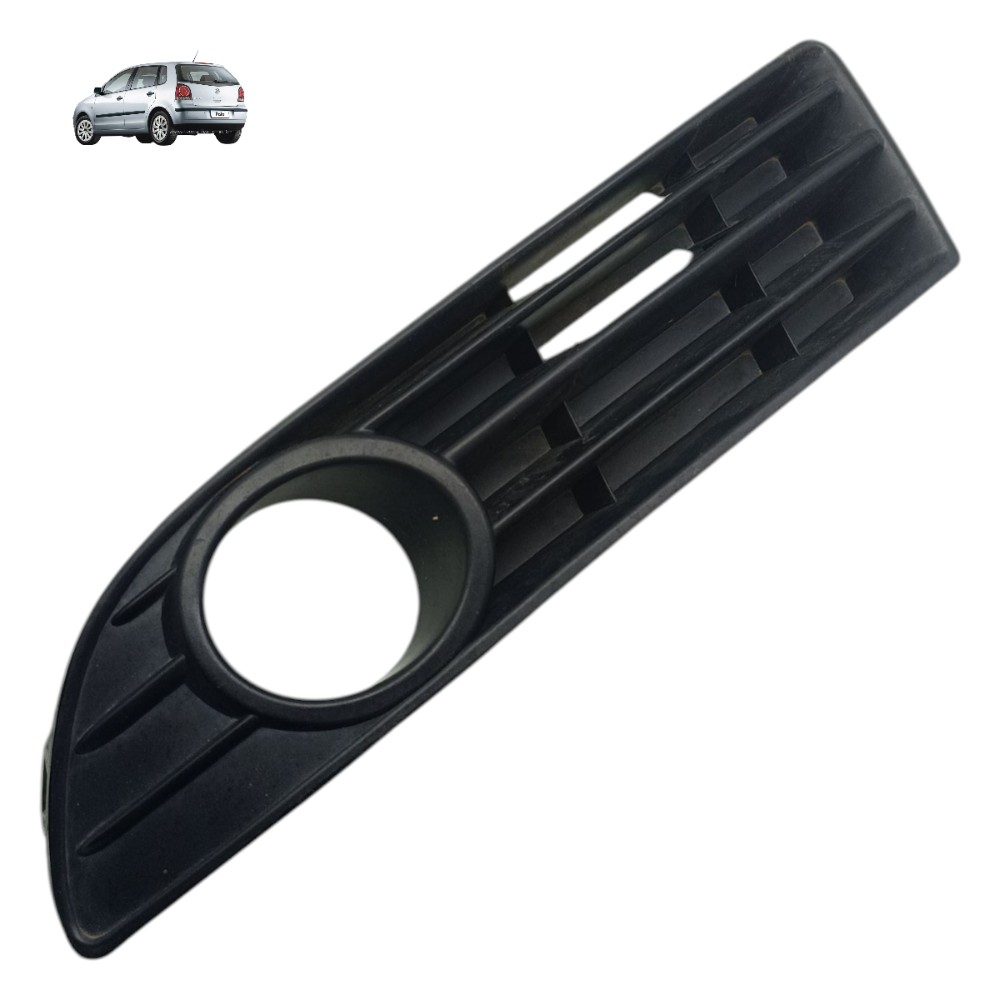 Grade Farol Milha L Esquerdo Vw Polo 2008 2009 2010 Paralelo Preto Esquerdo 1