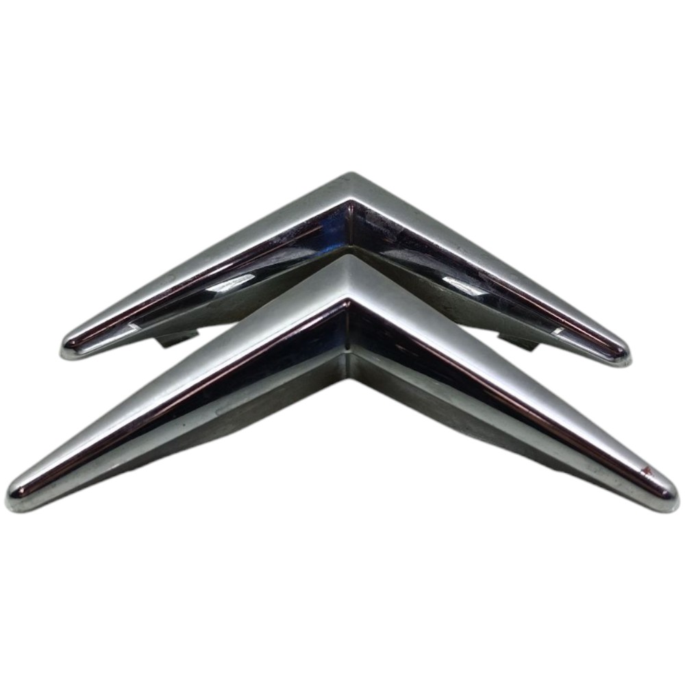 Par Emblema Parachoque Dianteiro Citroen C3 2004 2005 2006 Prata 2