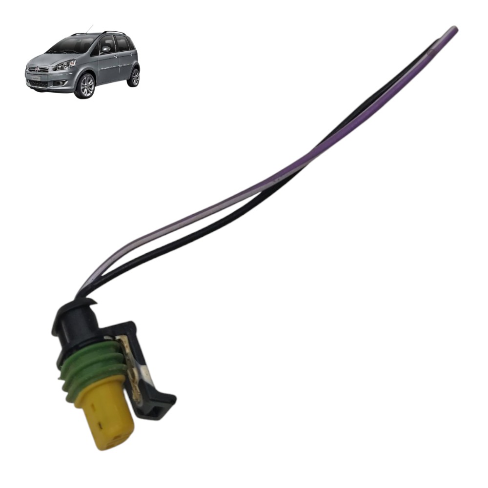 Plug conector farol milha fiat idea 2012 2013 2014 2015 2016 1