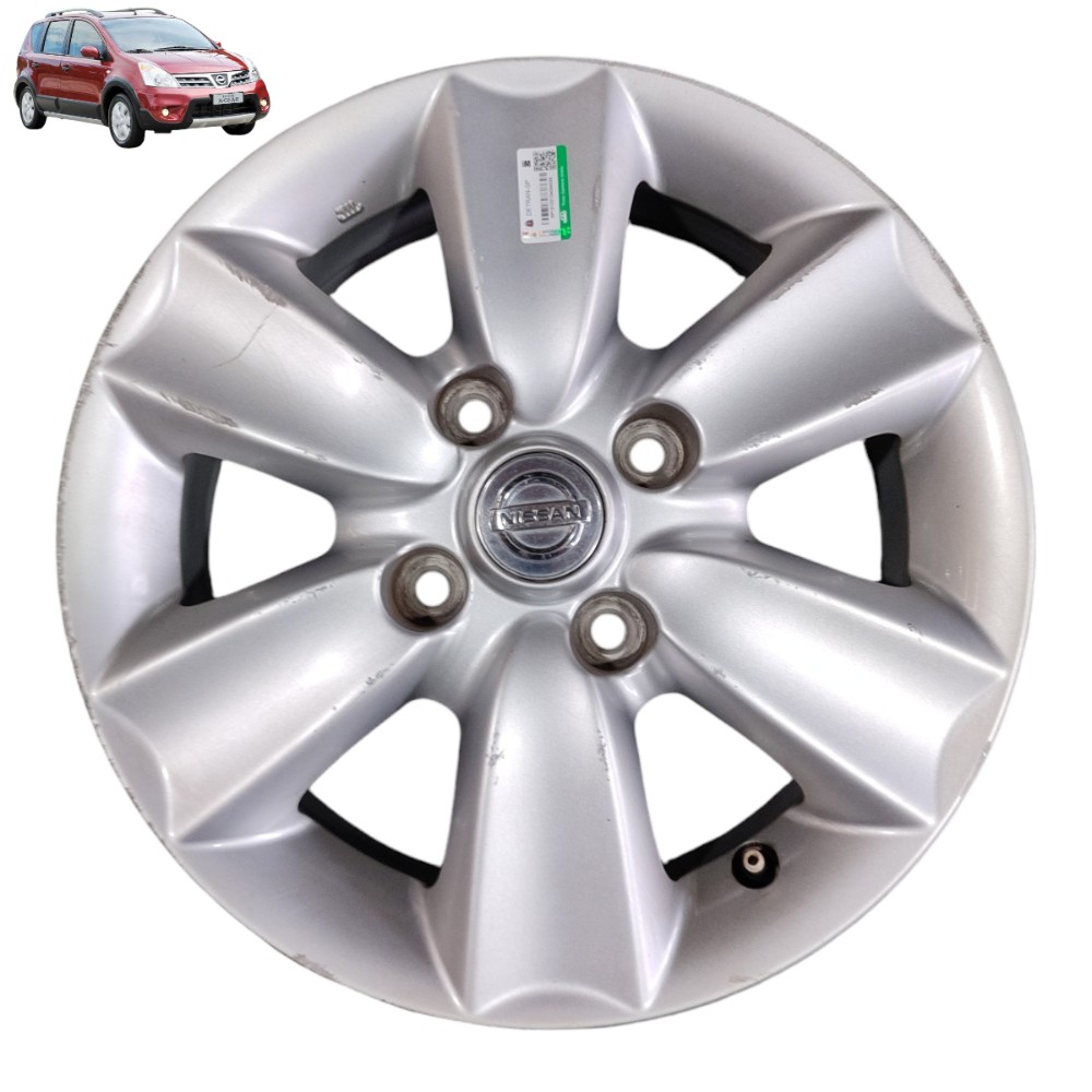 Jogo Roda Aro 15 4×114 Nissan Livina Tiida 2012 2013 Detalhe Cinza 4