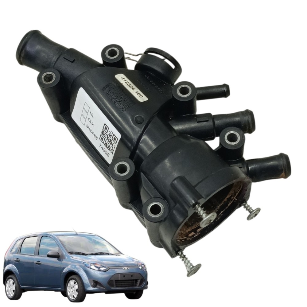 Carcaça válvula termostática ford fiesta 1.0 zetec rocam