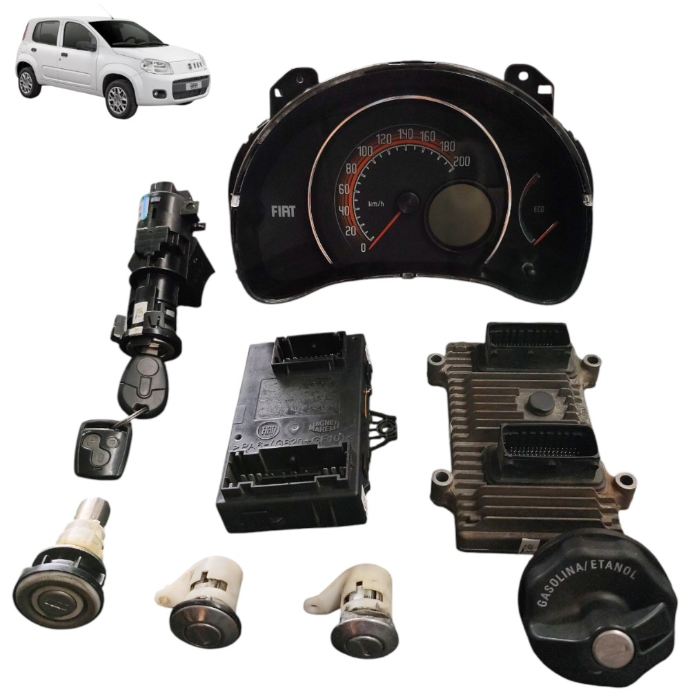 Kit code módulo injeção Fiat Uno Vivace 1.0 8V 2013 2014