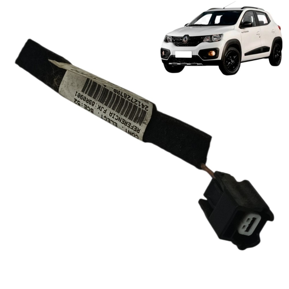 Plug Conector Fechadura Traseira Esquerda Renault Kwid 2020