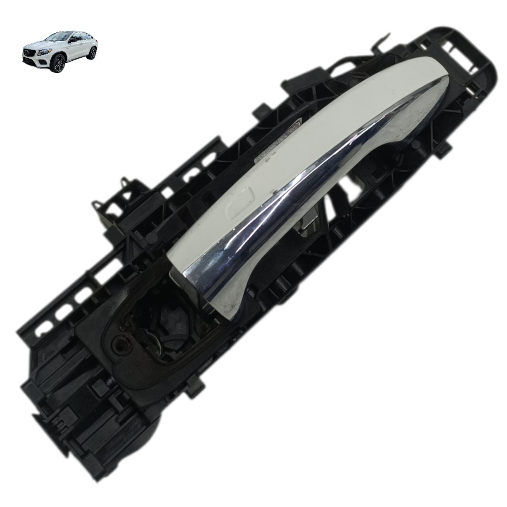 Maçaneta Externa Dianteira Esquerda Mercedes Gle 43 2017 18 Branco E Cromado Dianteira 1