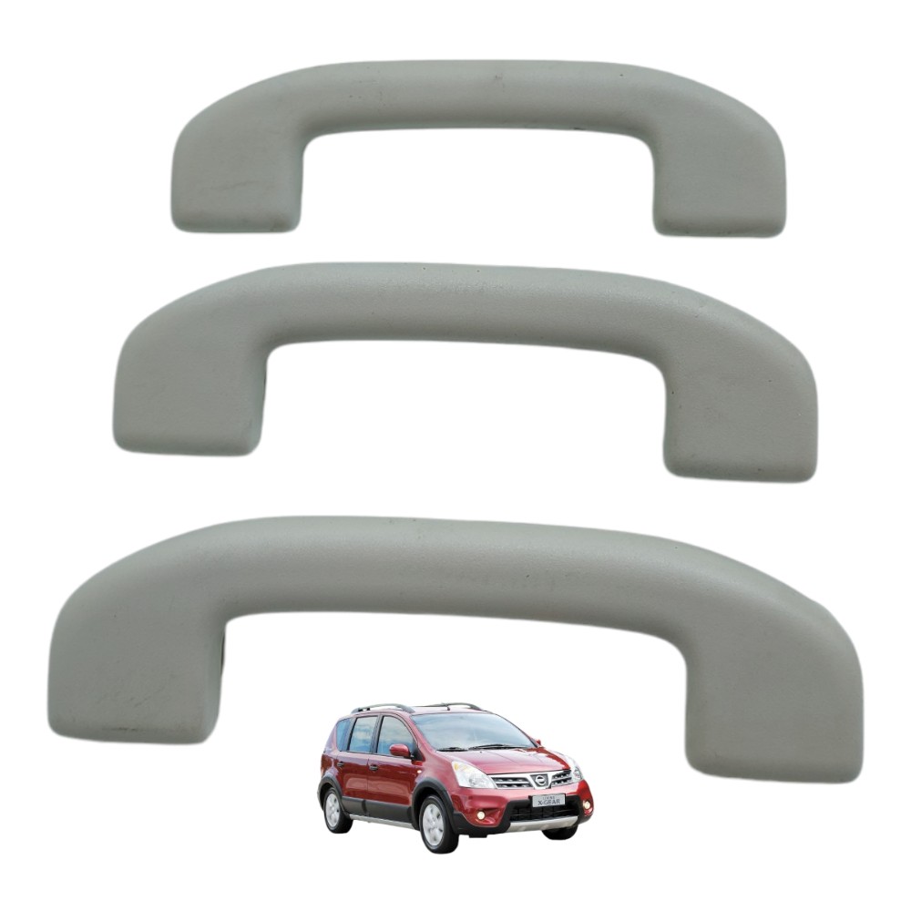 Jogo Alça Teto Pqp Apoio Mão Nissan Livina 11 2012 2013 2014 Cinza 1