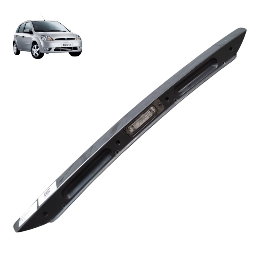 Friso Aplique Tampa Traseira Ford Fiesta Hatch 2003 2004 05 Cinza 1