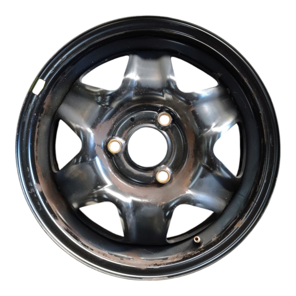 Roda Ferro Aro 14 3 Furos Linha Renault Kwid 2017 2018 2019 Preto