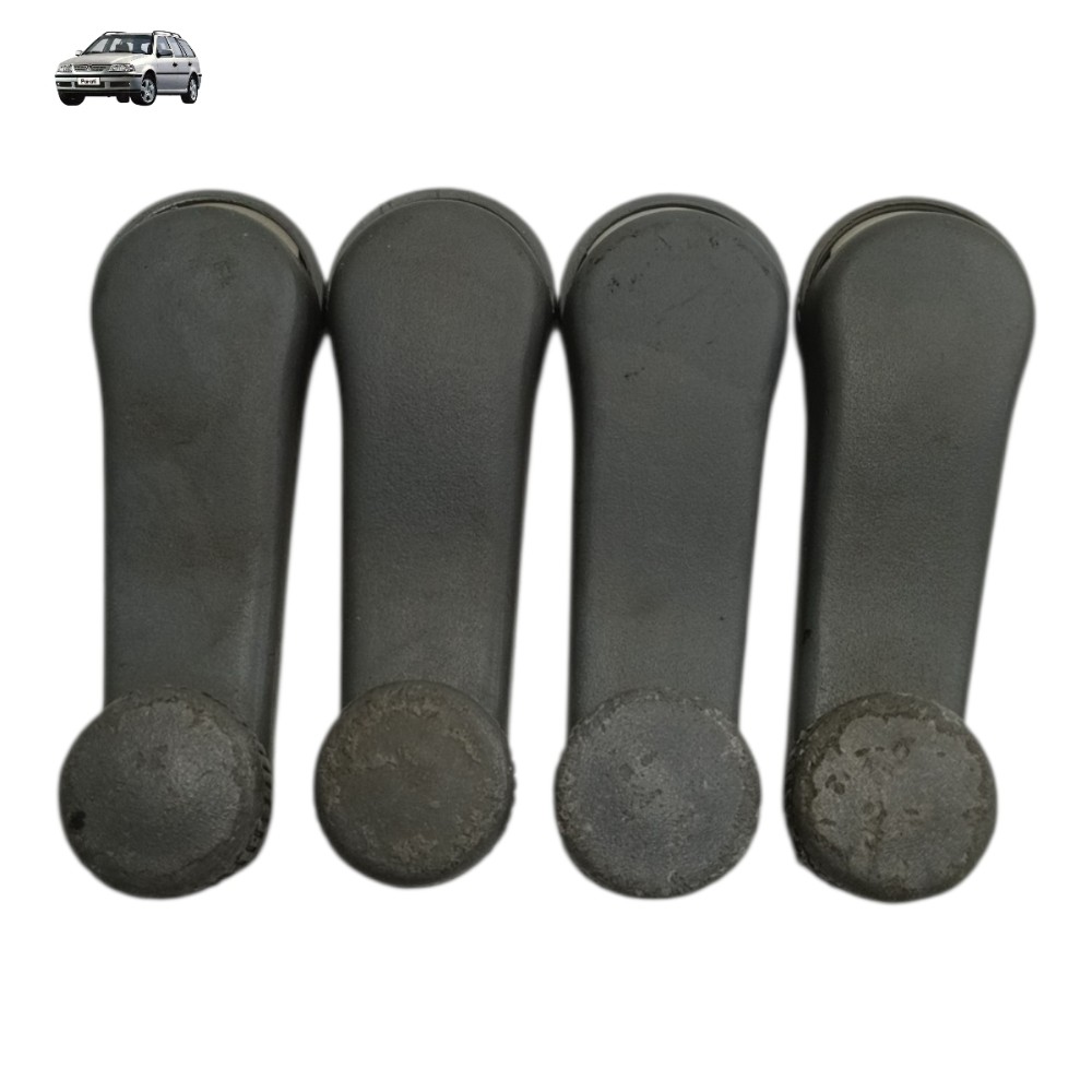 Kit Jogo Manivela Vidro Parati Gol G3 Cor Claro Cinza
