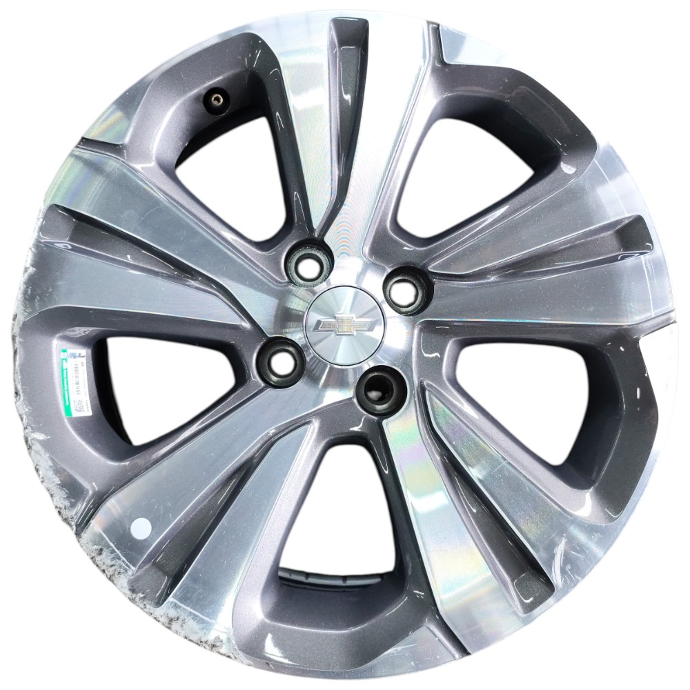 Jogo Roda Aro 16 4×100 Gm Spin Cobalt Onix Prisma Montana Prata 3