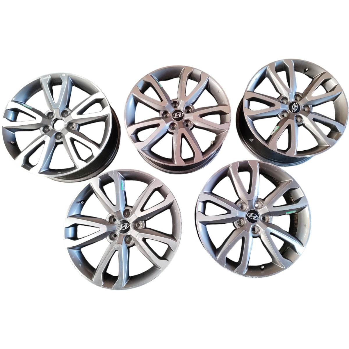 Jogo Roda 18 5×114.3 Hyundai Santa Fé 2016 2015 2014 5 Unid Diamantado