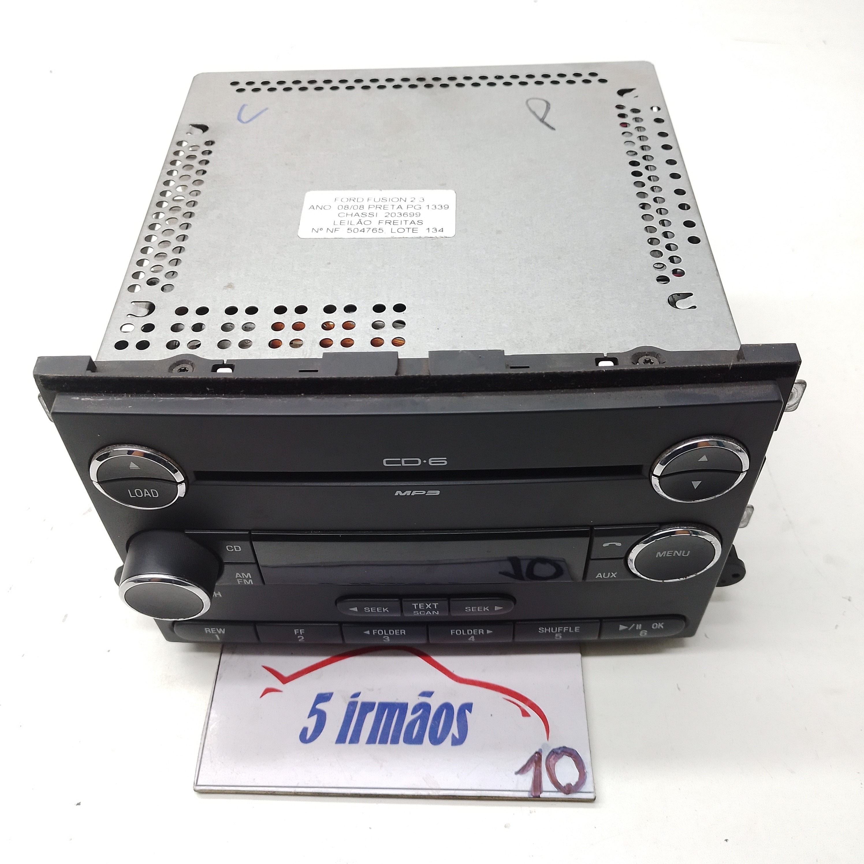 Rádio Cd Player Ford Fusion 2.3 2008 / 2009 Nº8e5t18c815db