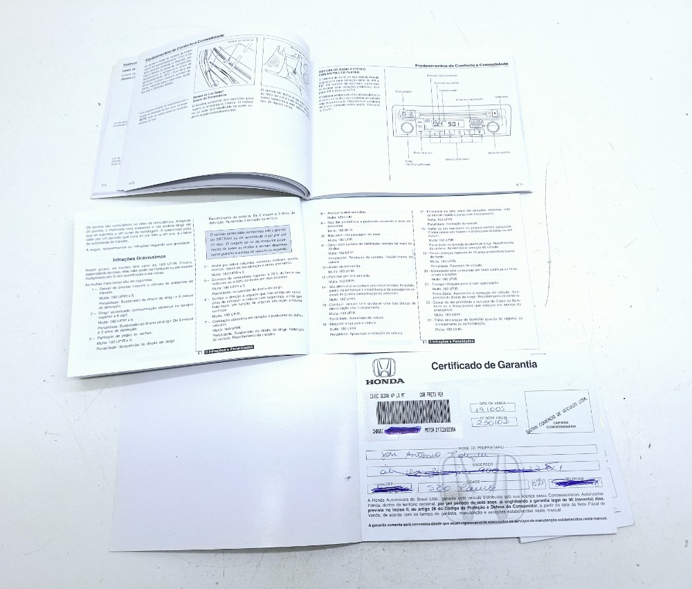 Manual Proprietário Honda Civic 1.7 2005 2006