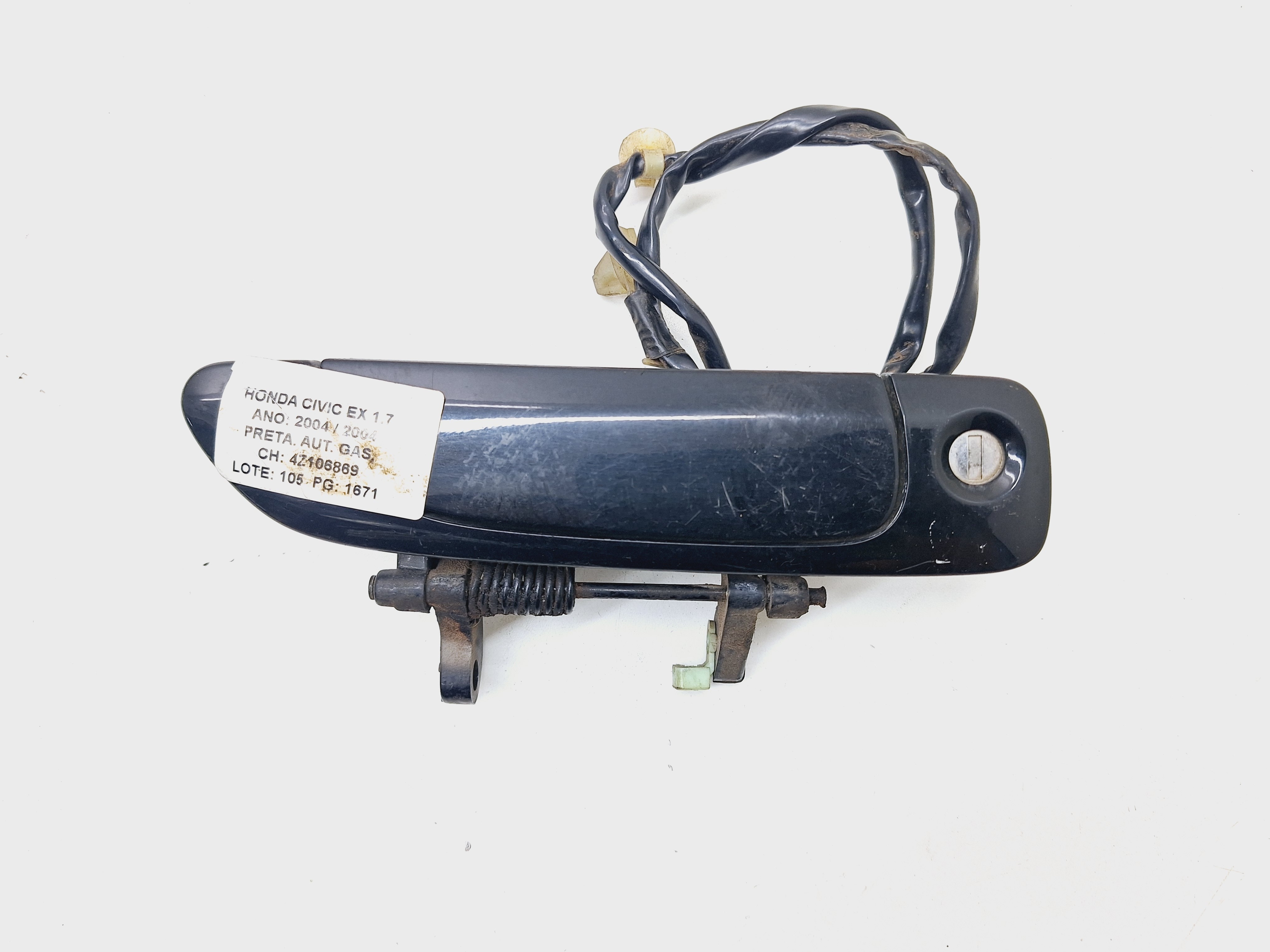 Maçaneta Externa Dianteira Direita Honda Civic Ex 1.7 2004  Preto Dianteira