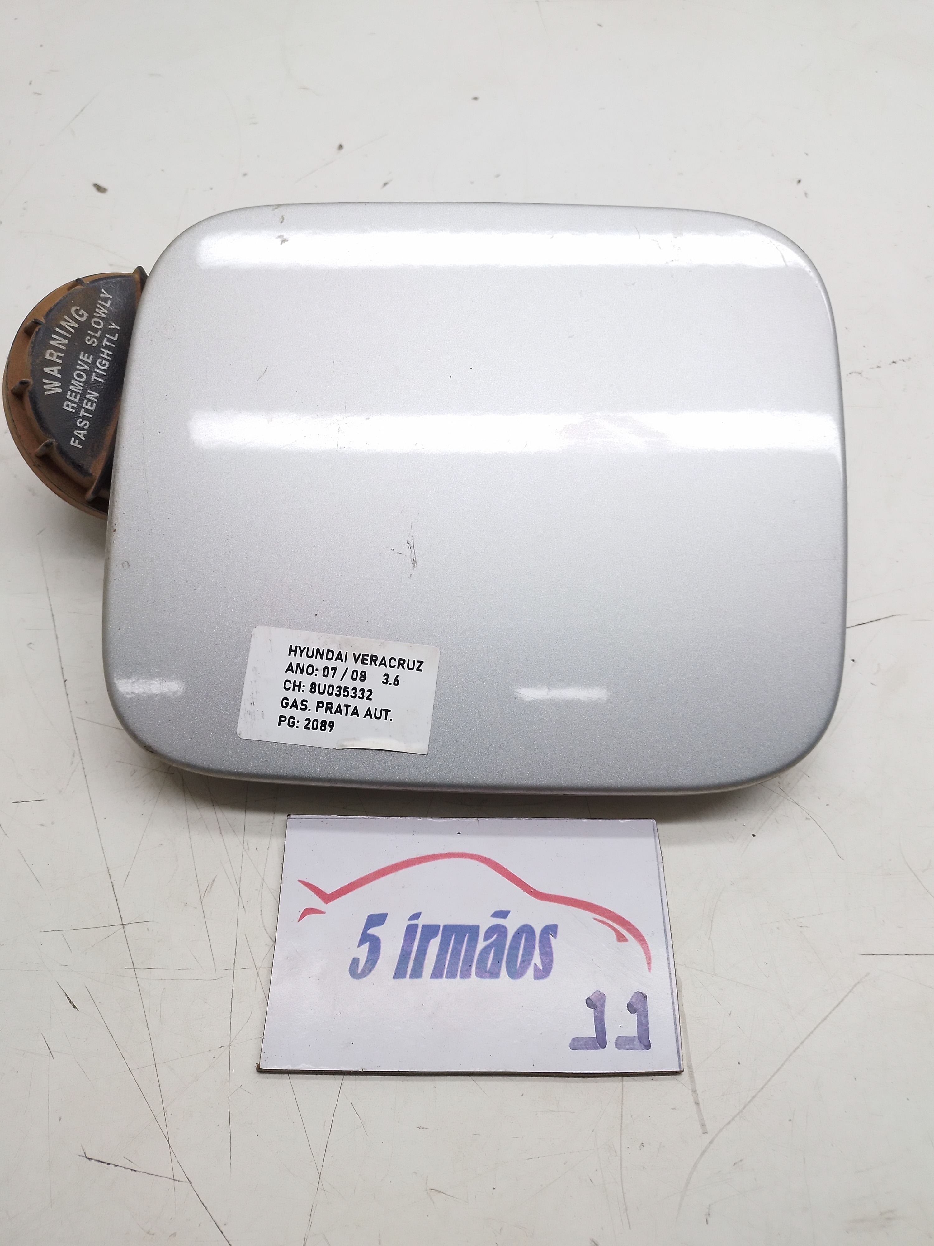 Tampa Portinhola Combustível Hyundai Veracruz V6 3.8 2008 Prateado 2008