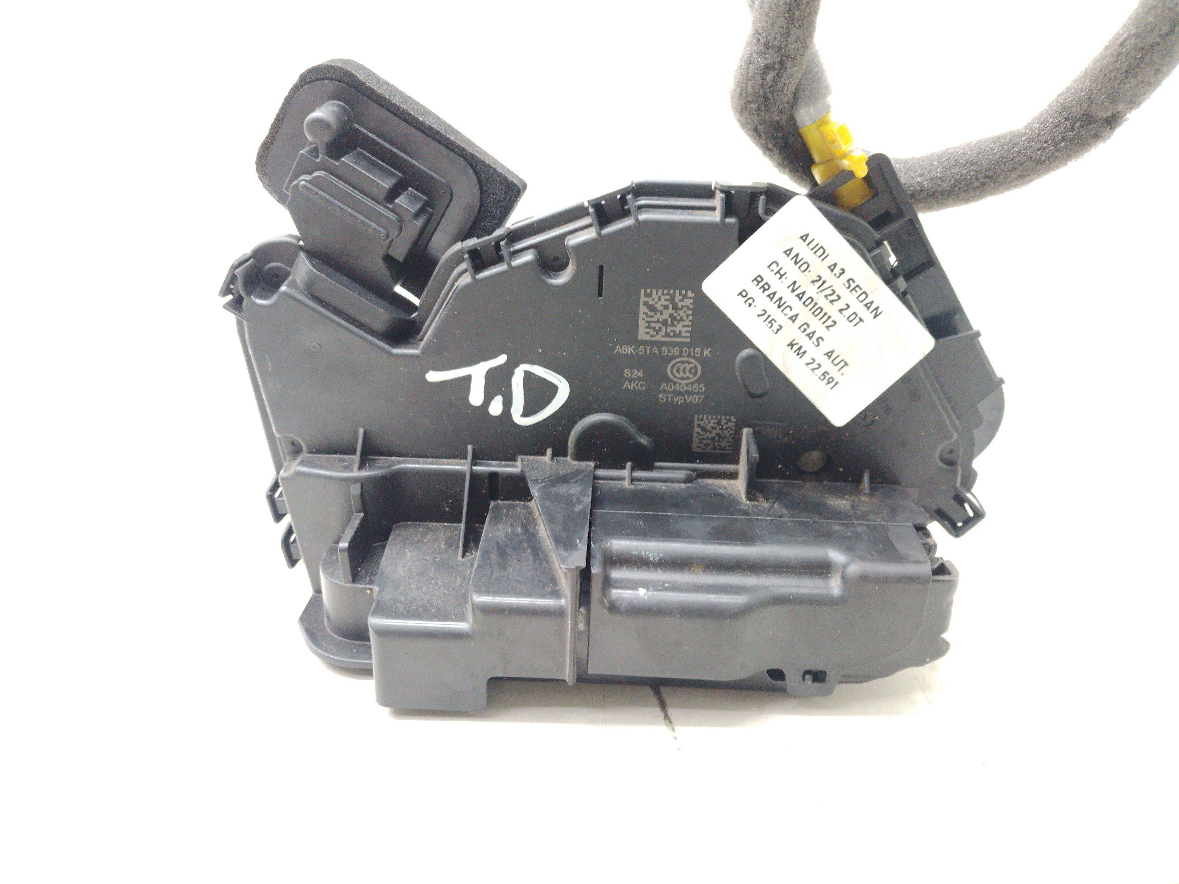 Fechadura Traseira Direita Audi A3 Sedan Tfsi 2.0 2021 2022