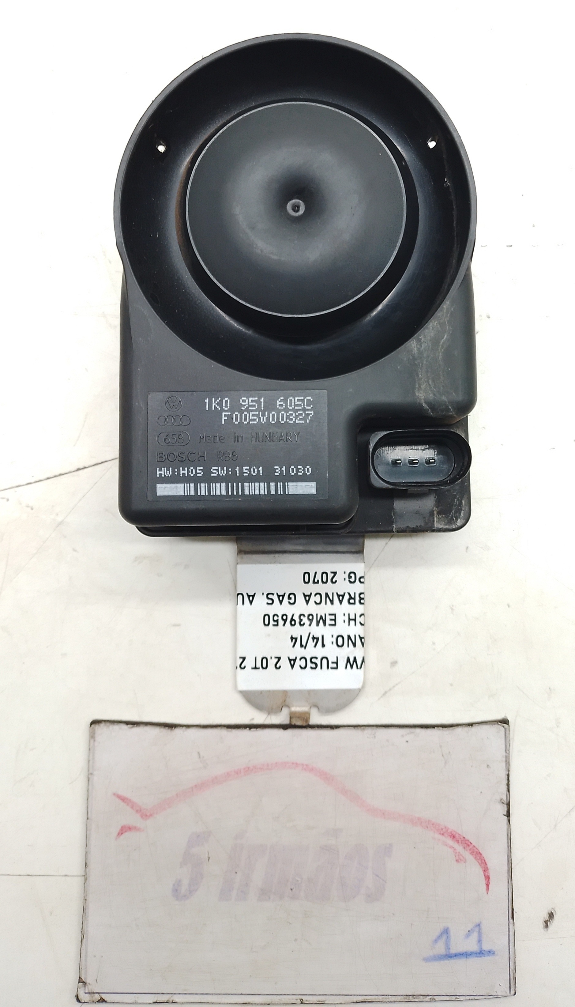 Buzina Sonora Alarme Vw Fusca Tsi 2.0 2014 Nº1k0951605c