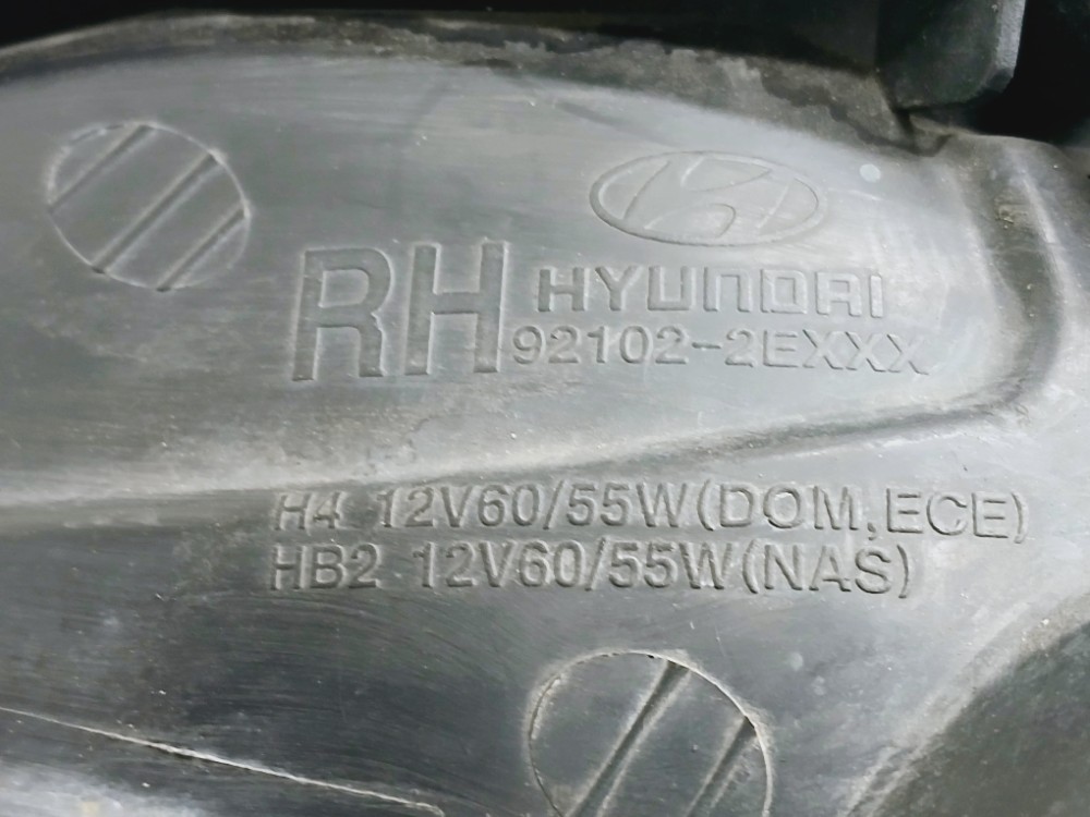 Farol Direito Hyundai Tucson 2007 2008 921022exxx – Direito/passageiro