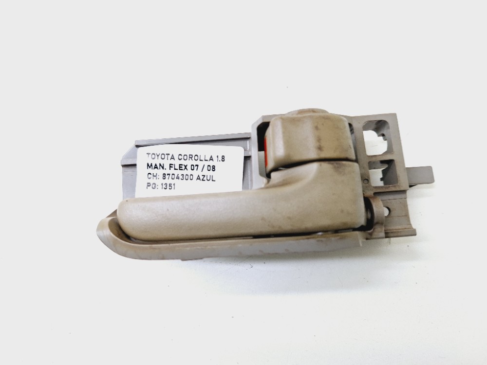 Maçaneta Interna Dianteira Direita Toyota Corolla 2007 2008 Bege Dianteira