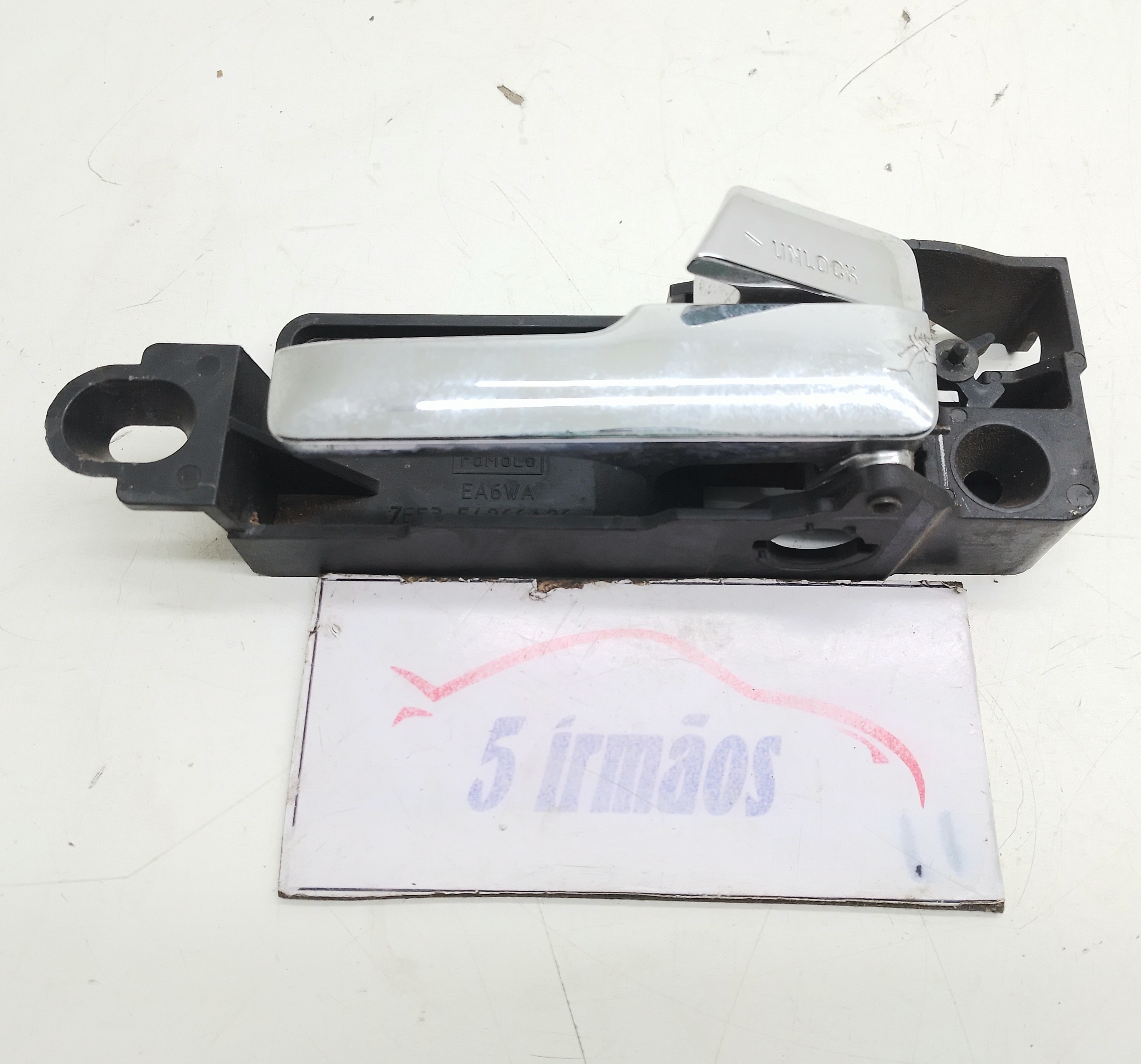 Maçaneta Interna Traseira Direita Ford Fusion 2.3 2007 2008  Prata Traseira