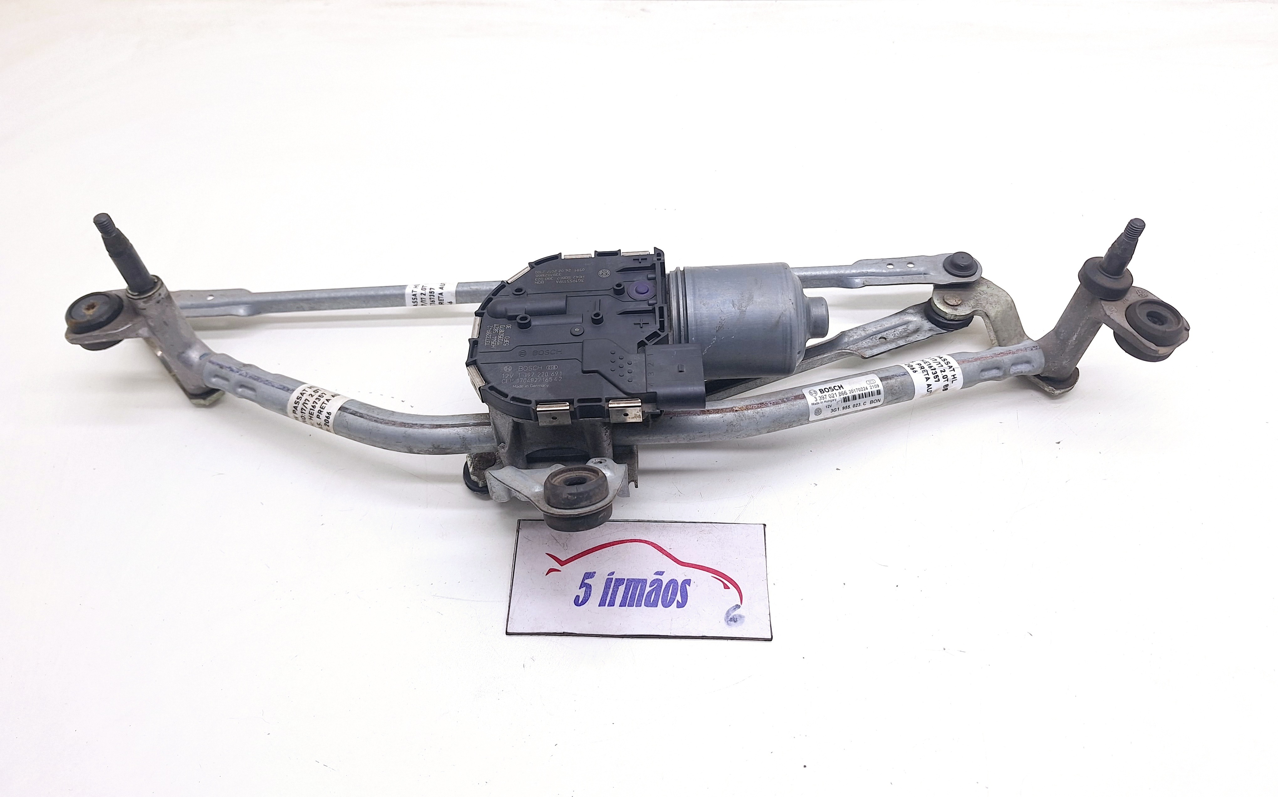 Motor Máquina Limpador Parabrisa Vw Passat Tsi 2.0 2016 2017