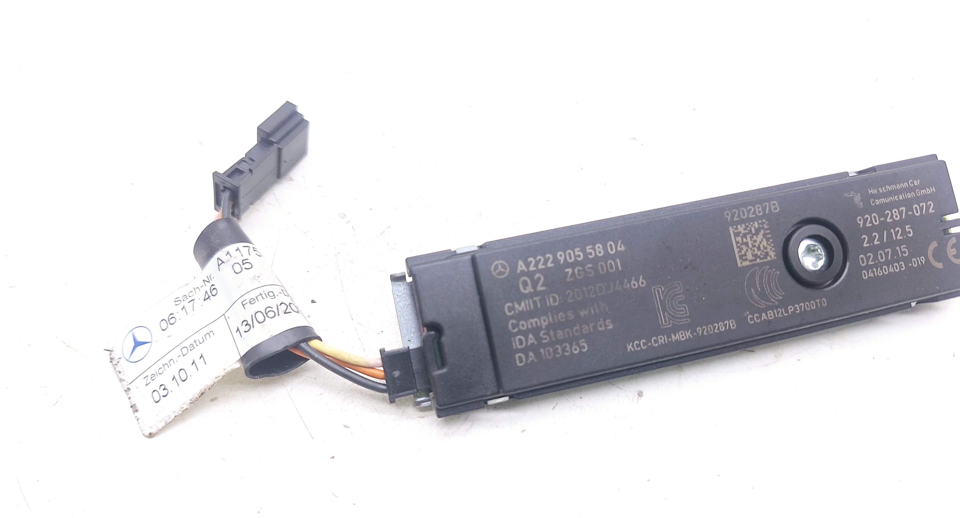 Módulo Amplificador Mercedes Cla200 1.6 2015 Nºa2229055804 Preto