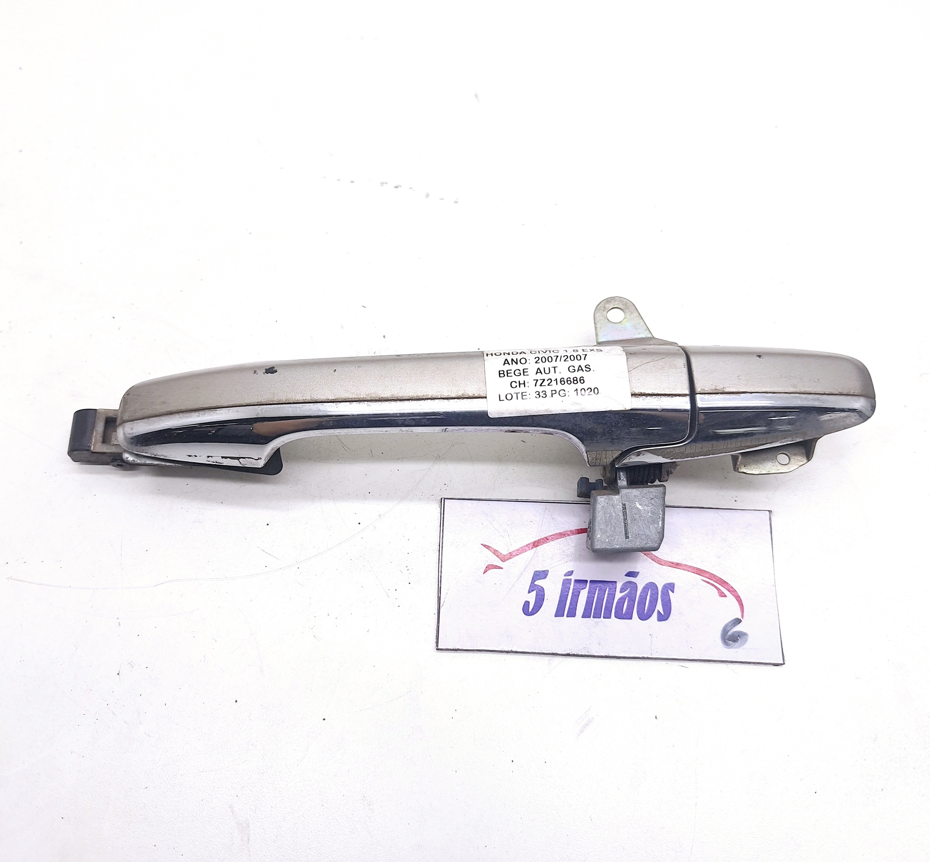 Maçaneta Externa Dianteira Direita Honda Civic 1.8 2007 2008 Prateado Dianteira