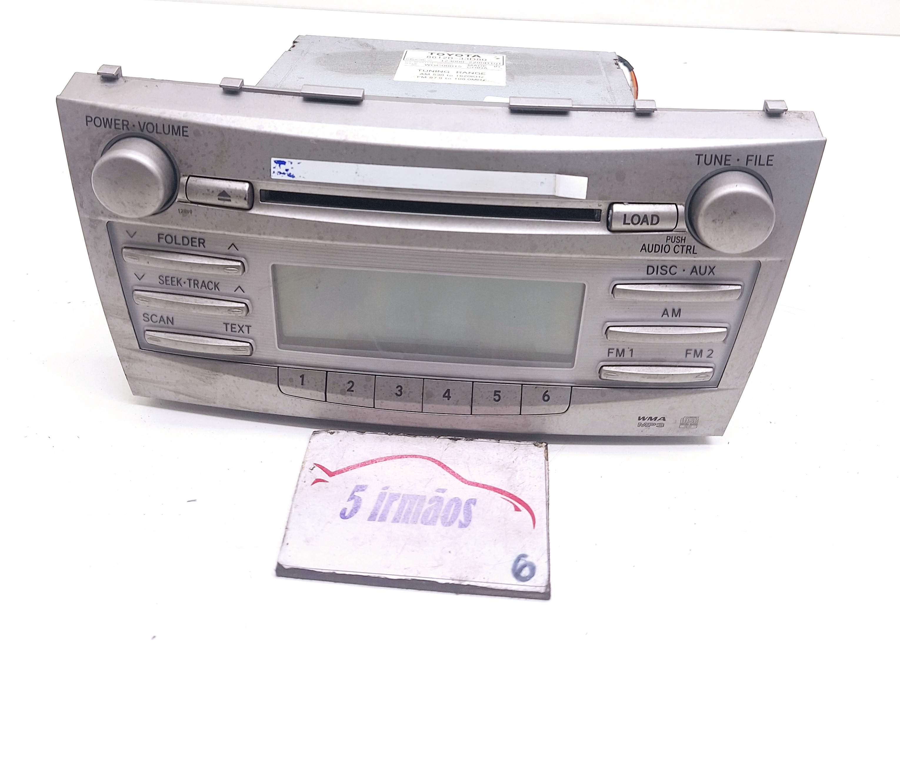 Rádio Cd Player Toyota Camry 3.5 V6 2010/2011 Nº8612033d80