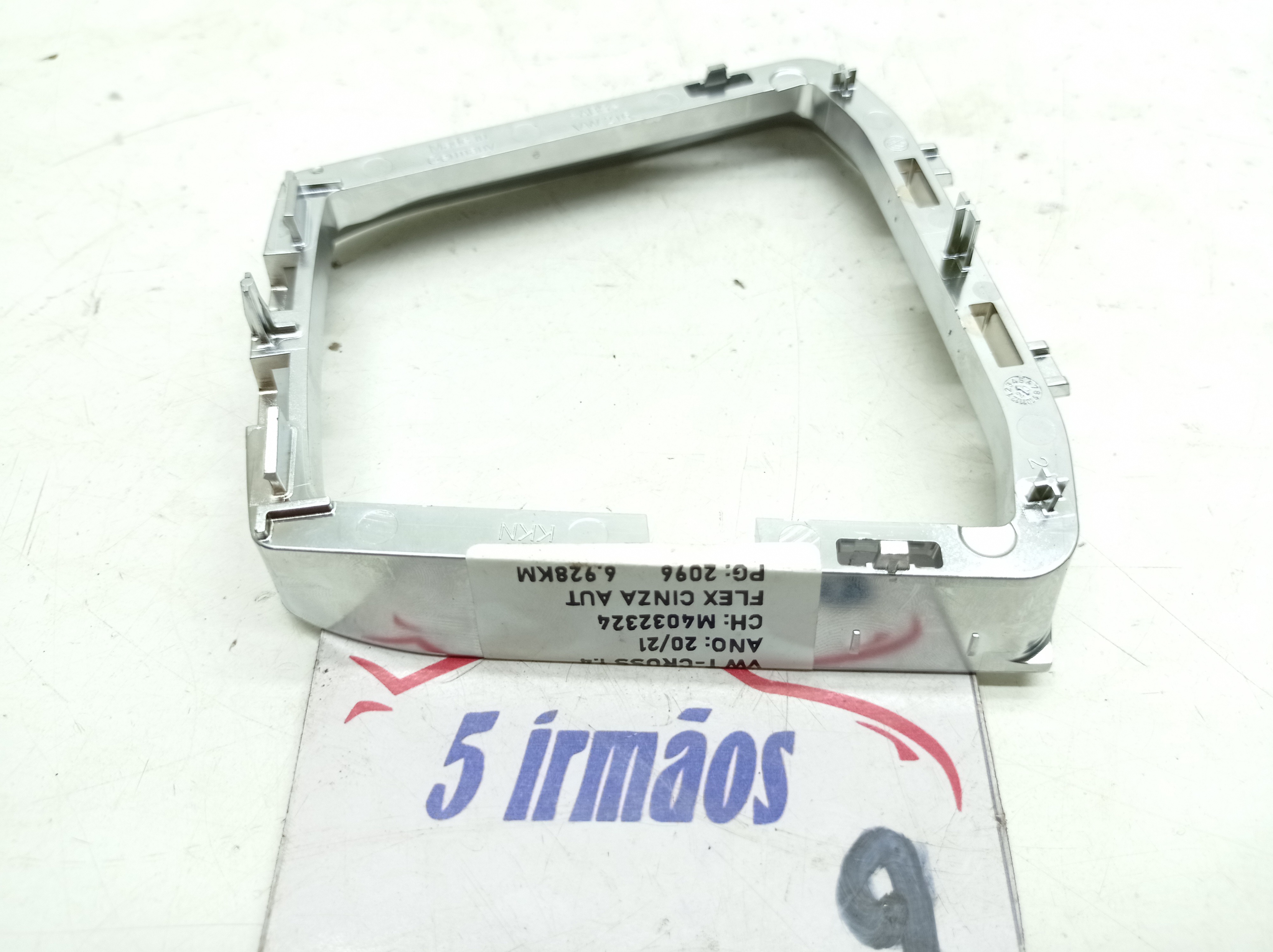 Acabamento Alavanca Marcha Vw Tcross 1.4 2021 / 2022  Prata .