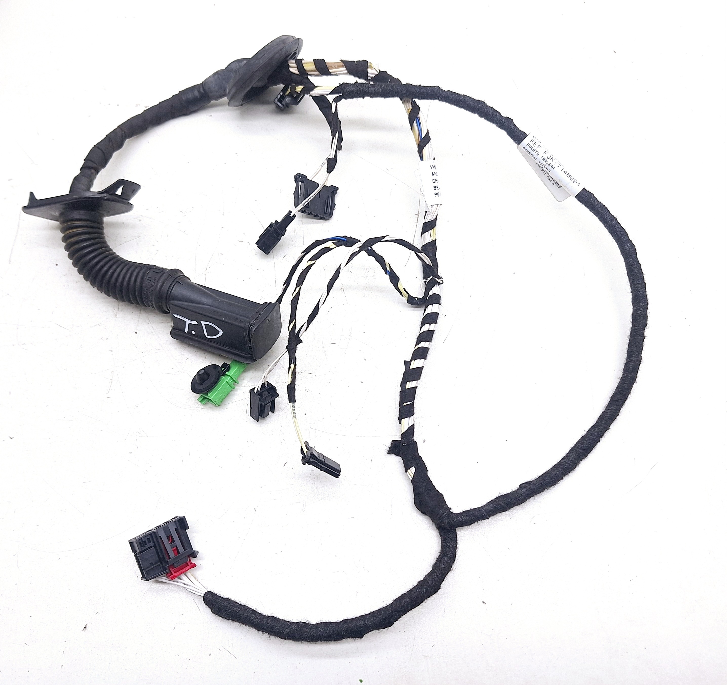 Chicote Porta Traseira Direita Vw Tiguan Rline Tsi 2.0 2019