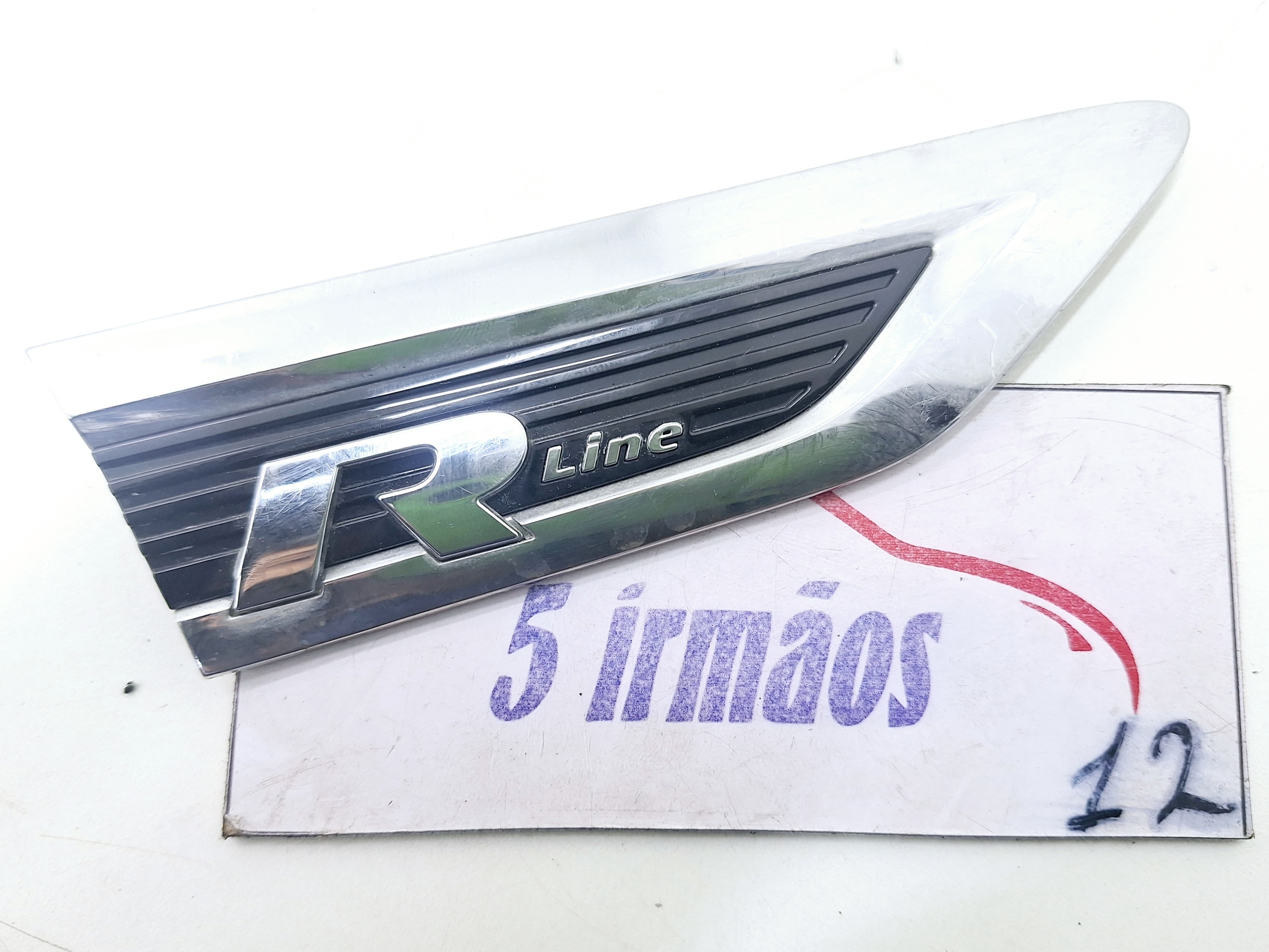 Emblema R-line Paralama Direito Vw Tiguan Tsi 2.0 2019/2020 Prata